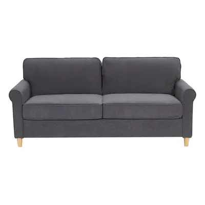 3 Seater Sofa RONNEBY Dark Grey Velvet