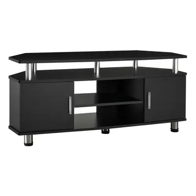 HOMCOM TV Unit Cabinet with Storage Shelves Entertainment Center Black