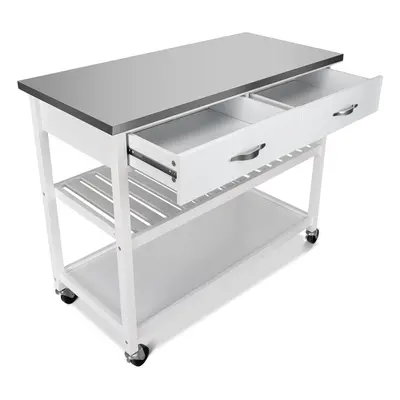 Kitchen Trolley Cart Rolling Island Cart Serving Cart Large Storage