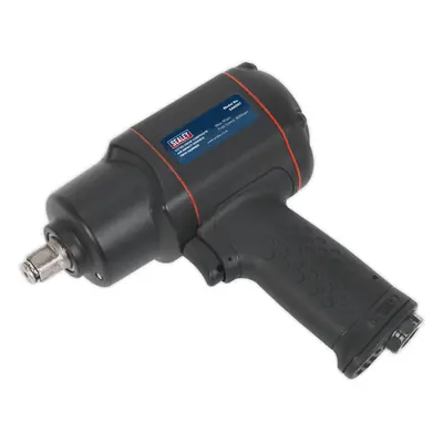 Heavy Duty Composite Air Impact Wrench - 1/2 Inch Sq Drive - Handle Exhaust