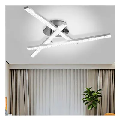 Three Head Cross Crystal Ceiling Lamp Power 24W Color Temperature 6000K Input Voltage: AC85-265V