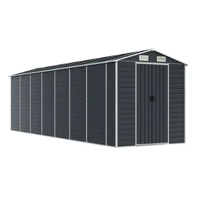 (anthracite, x x cm) vidaXL Garden Shed Outdoor Storage Shed Patio Yard Tool Shed Galvanised Ste