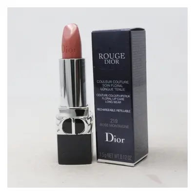 (219 Rose Montaigne (Refillable)) Dior Rouge Dior Lipstick 0.12oz/3.5g New With Box