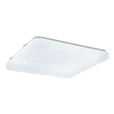 Wall Flush Ceiling Light White Shade White Plastic With Crystal Effect LED 17.3W