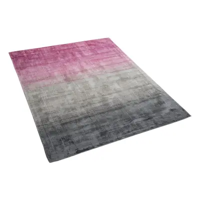 Viscose Rug x cm Grey and Pink ERCIS