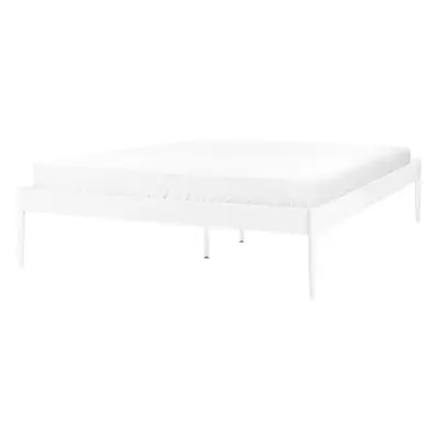 Bed VAURS x cm (EU Double) Metal White