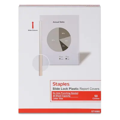 Staples Slide-Grip Report Covers 50/Pack (10505-Cc)