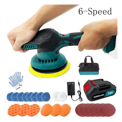 21V 6'' Cordless Car Polisher Buffer Sander Claener Polishing Machine+ Battery+Charger-Makita Co