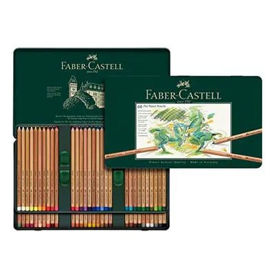 Faber-Castell Tin of Pitt Pastel Artists Colouring Pencils, High Colour Ideal For Colouring, Dra