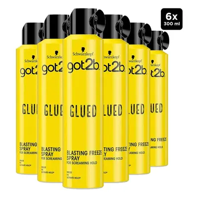 Schwarzkopf got2b Glued Hairspray, Blasting Freeze Spray with Extra Strong Hold, Multipack x ml