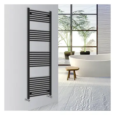 (Black, 1800x600mm) Warmehaus Straight Bathroom Heated Towel Rail Warmer Radiator Central Heatin