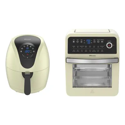 Emtronics 4.5L & 12L Air Fryer Set - Cream