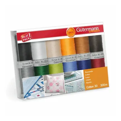 Gutermann No Sulky Cotton Embroidery Thread Set Multicoloured - per pack