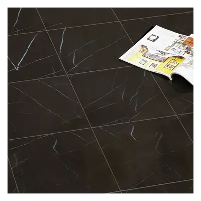 (Matte Black) 36x Self Adhesive PVC Kitchen Bathroom Floor Tiles