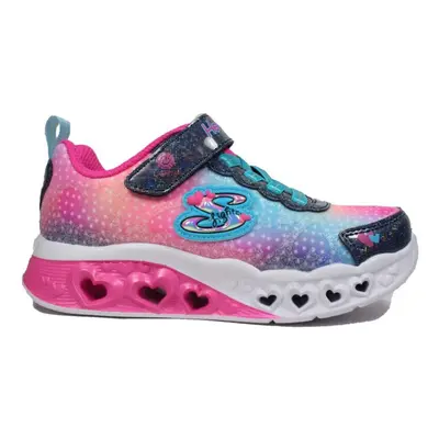 (1.5 (Children's)) Flutter Heart Lights - Simply Love | Navy | Childrens Light Up Trainers