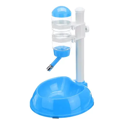 (Blue, without feeder bin) Automatic Pet Water Drinker Cat Dog Bowl Fountain Bottle Food Feeder 