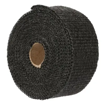 (Black) 10m Fiberglass Wrap Exhaust Heat Roll Durable Wear-Resistant Shield Tape Insulating Pipe