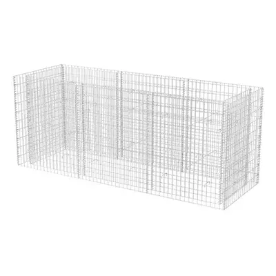 vidaXL Gabion Raised Bed Steel 270x90x100cm Outdoor Garden Basket Wire Fence