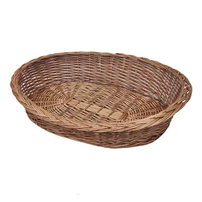 vidaXL Willow Dog Basket Natural 90cm Pet Puppy Kitty Sleeping Rest Play Bed