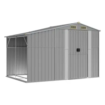 (grey, x 192.5 x cm) vidaXL Garden Shed Metal Shed Outdoor Storage Shed Anthracite Galvanised St