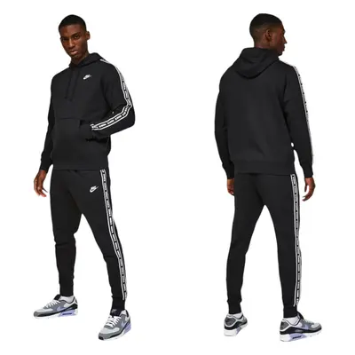 (Full Tracksuit, X-Large) Nike Aries Club Tape Mens Tracksuit In Black