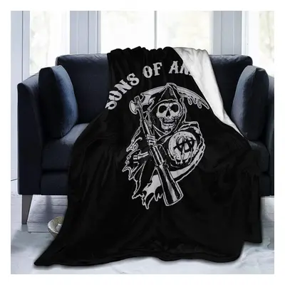 (200CM X 150CM) Bed Blanket Sons of Anarchy Fleece Blanket Soft Warm Throw Blanket for Women Men