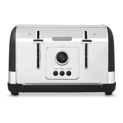 Morphy Richards Venture Black Slice Toaster - Defrost Setting - High Lift Feature