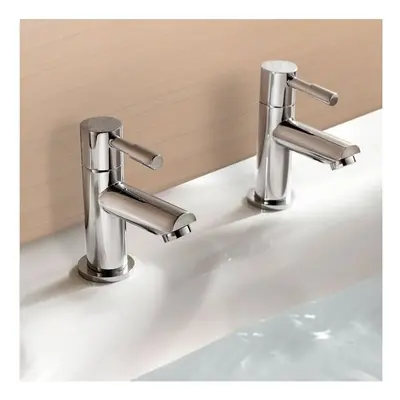 Marc Twin Hot & Cold Basin Taps Chrome