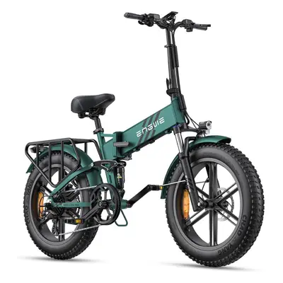 (Mountain Green) Engwe Engine Pro 2.0, 52V Folding E-Bike 1200W