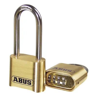 ABUS 180/50 Solid Brass Combination Padlock, Long Stainless Steel Shackle (2-1/2")