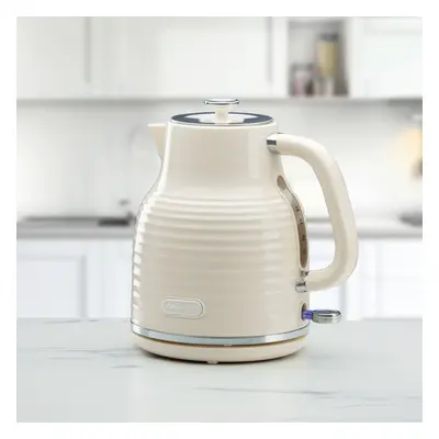 (Cream) Daewoo Sienna 1.7 Litre Jug Kettle Cordless 360Â° Base 3KW Rapid Boil