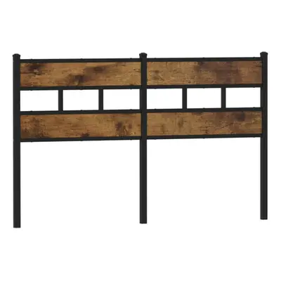 (smoked oak, cm) vidaXL Headboard Bed Header Bed Headboard Brown Oak Steel and Engineered Wood