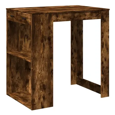 vidaXL Bar Table Kitchen Counter Table Bistro Table Smoked Oak Engineered Wood