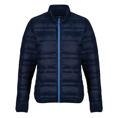 (12 UK, Navy/French Blue) Regatta Womens/Ladies Firedown Baffled Quilted Jacket