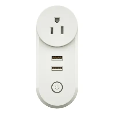 US Dual USB Smart WiFi Socket Plug App Remote Control Echo Plus Voice Control Work with Alexa Go