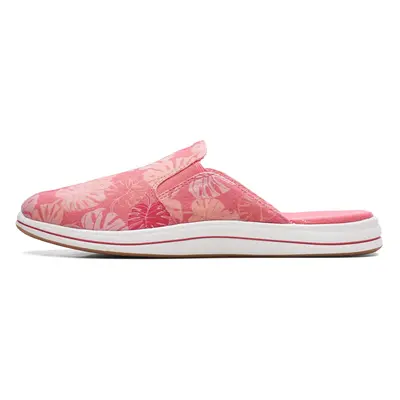 Clarks Breeze Shore Mule Coral Floral Canvas Medium