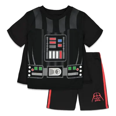 STAR WARS Darth Vader Big Boys Costume T-Shirt Shorts and Cape Piece Black