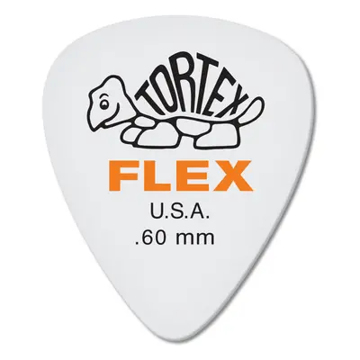 Jim Dunlop Dunlop Tortex Flex Standard .60mm Orange Guitar Pick-72 Pack (428R.60)