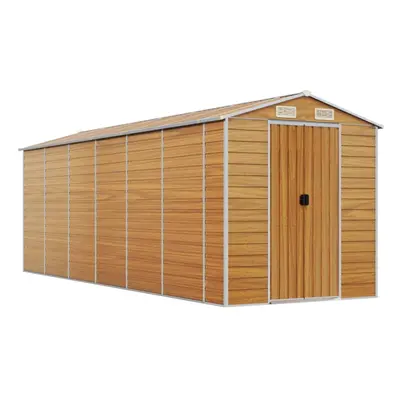 (light brown, x x cm) vidaXL Garden Shed Outdoor Storage Shed Patio Yard Tool Shed Galvanised St