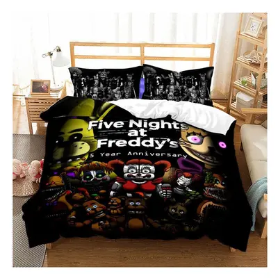 (Freddy, EU-Double(3pcs):200Ã200cm) 3D Print Five Nights At Freddy's Bedding Set Duvet Cover