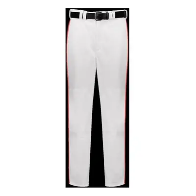 Russell R11LGM.WTR.M Adult Piped Diamond Series 2.0 Baseball Pant, White & True Red - Medium