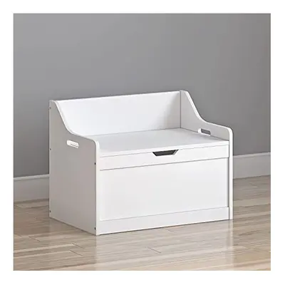 Toy Box Large White Square Style Storage Chest For Toys And Clutter