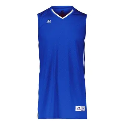 Russell 4B1VTM.ROW.M Adult Legacy Basketball Jersey, Royal & White - Medium