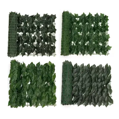 (Color printed potato leaves) 3X0.5M Artificial Faux Ivy Leaf Privacy Fence Screen Hedge Decor P