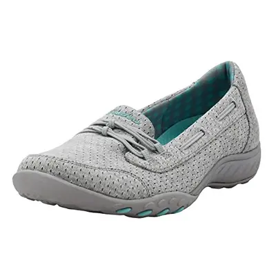 Skechers Women's Breathe Easy-Good Influence Sneaker Grey Aqua M US