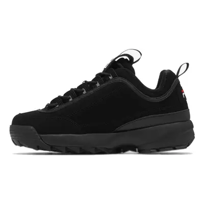 Fila Men's Strada Disruptor fashion sneakers Black/White/Vin Red 9.5