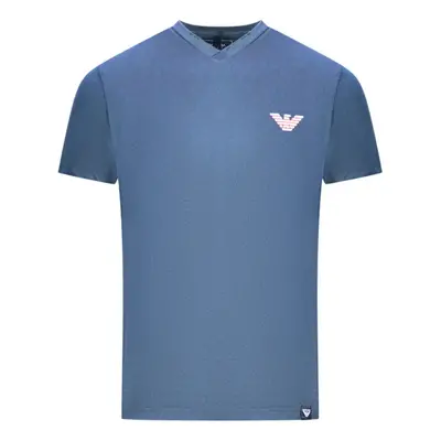 (XS) Armani Jeans Chest Logo Navy T-Shirt