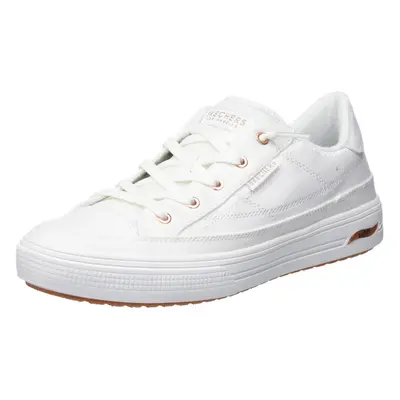 Skechers Women's Arch FIT Arcade Meet YA There Sneaker White Canvas R