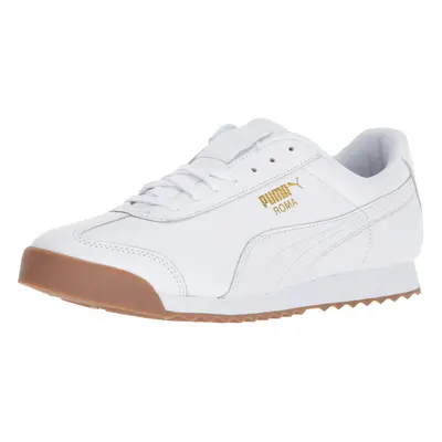 PUMA Men's ROMA CLASSIC GUM Sneaker Puma White-Puma Team Gold