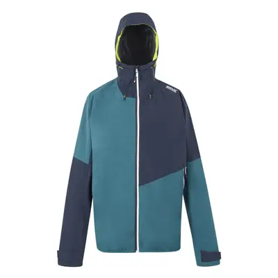 (M, Moroccan Blue/Navy) Regatta Mens Deserto II Colour Block Waterproof Jacket